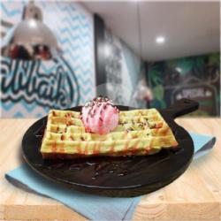 Waffle Strawberry Ice Cream