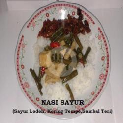 Nasi Sayur ( Lodeh, Kering Tempe,sambal Teri )
