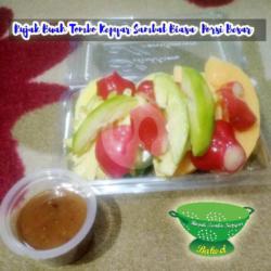 Rujak Buah Komplit Sambal Gula Merah