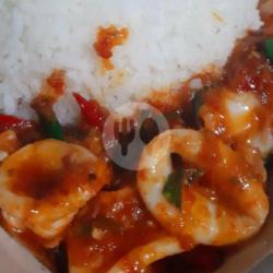 Cumi Tumis Pedas   Nasi