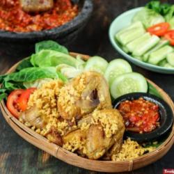 1 Ayam ( Dada ) Goreng Original  Tahu   Sambal    ( Kremezz ) Tanpa Nasi