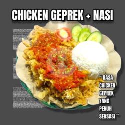 Ayam Geprek Bumbu Joglo   Nasi