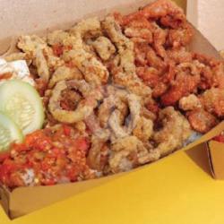 Paket Nasi Kulit Crispy   Usus Crispy