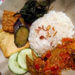 Nasi Kepala Penyet Sambal Tomat