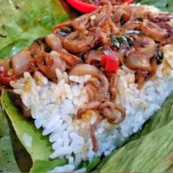 Nasi Bakar Asin Cumi