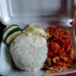 Nasi Ayam Gejrot Merah