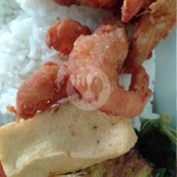 Lalapan Udang Crispy   Nasi