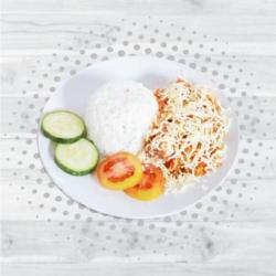 Nasi   Dada/paha Atas Geprek   Keju Parut