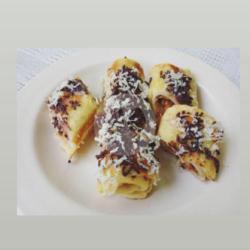 Roll Roti Panggang Pisang Coklat