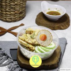 Promo Ricebowl Nasi Jeruk Ayam / Cumi / Dori Salted Egg   Telur Omega