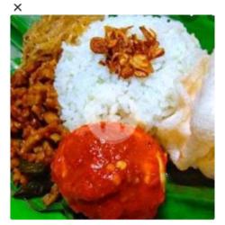 Nasi Uduk   Telor  Bulat     Tahu  Tempe     Kerupuk     Es  Teh