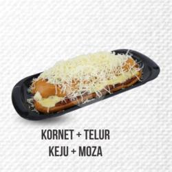 Roti Bakar Kornet Telor Keju Moza