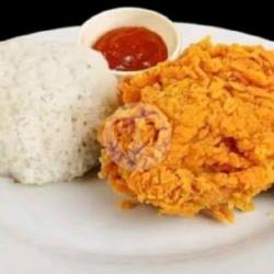 Ayam Krispy Sultan   Nasi