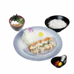 Creamy Mushroom Chicken Katsu Set