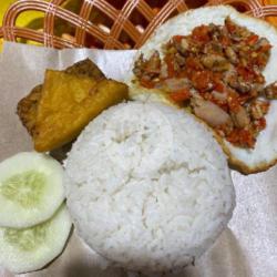 Nasi Baby Cumi Sambal Geprek   Telur