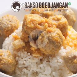 Nasi Bakso Saos Telur Asin