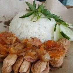 Nasi Sosis Sambal Geprek (free Es Teh Manis)