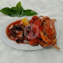 Double Kepiting Mix Gurita Saus Padang Free Es Teh