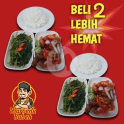 Beli 2 Lebih Hemat. Nasi Ayam Dabu Dabu Cah Kangkung