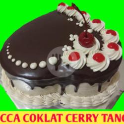 Kue Ultah Moca Coklat Cery Tangkai Love Uk 20x20