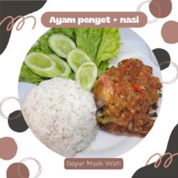 Ayam Penyet Gledek   Nasi