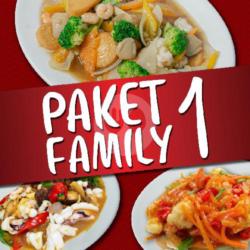 Family 1 (sapo Tahu Seafood   Ayam Asam Manis   Cumi Cah Jamur)