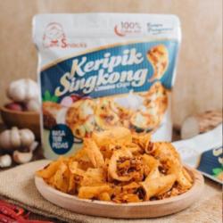 Keripik Singkong Teri Pedas