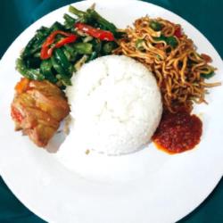 Paket Nasi Campur Jawa Muslim Cak Pur Ayam Bumbu Balado