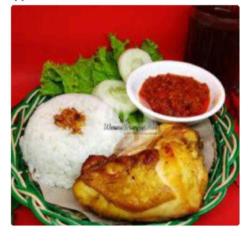 Nasi Ayam Penyet (paha)