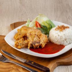 Chicken Crispy Set With Ice Tea