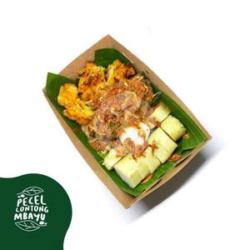 Pecel Lontong Gorengan