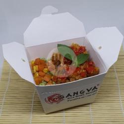 Rice Box Chicken Pop Corn Sambal Bawang/geprek Pedas