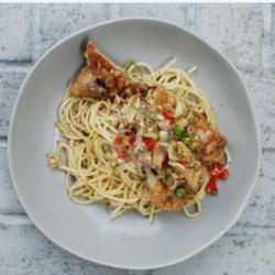 Spaghetti Chicken Sambal Matah