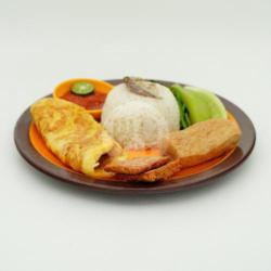 Nasi Tempong Telor Dadar