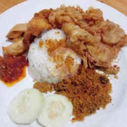 Nasi Kulit Serundeng Ayam