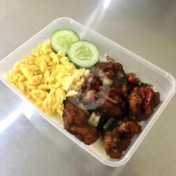 Nasi Ayam Lada Hitam