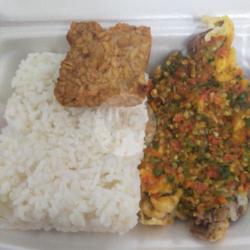 Rempelo Ati Geprek Sambel Ijo   Nasi