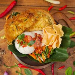 Nasi Telur Krispy Geprek Komplit Khas Wartep Jumbo