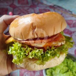 Burger Telur Doubel Beef