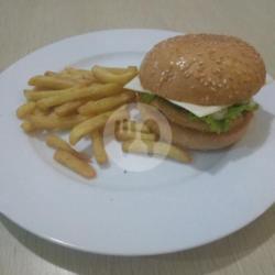 Cheese Burger & French Fries