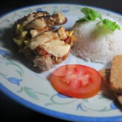 Ayam Bakar Keju   Nasi