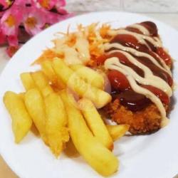 Chicken Katsu Sausage French Fries