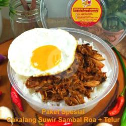 Nasi   Ikan Cakalang Suwir Sambal Roa   Telur