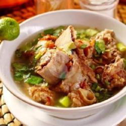 Soto Iga Kuah Bening/santan   Nasi Putih