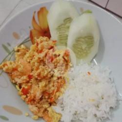 Udang Geprek Sambal Setan Nasi