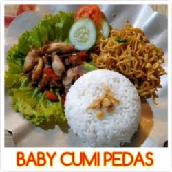 Nasi Baby Cumi Pedas