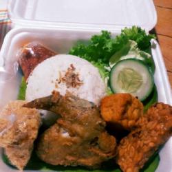 Paket Ayam Kremes Sayap   Tahu Tempe