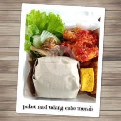 Paket Nasi Udang Cabe Merah