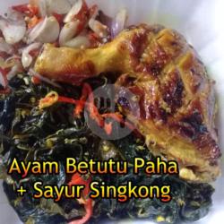 Ayam Betutu Paha   Sayur Singkong