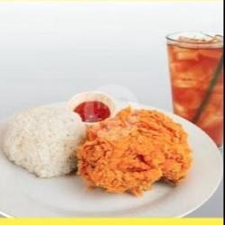 Nasi Fried Chiken Lengkap